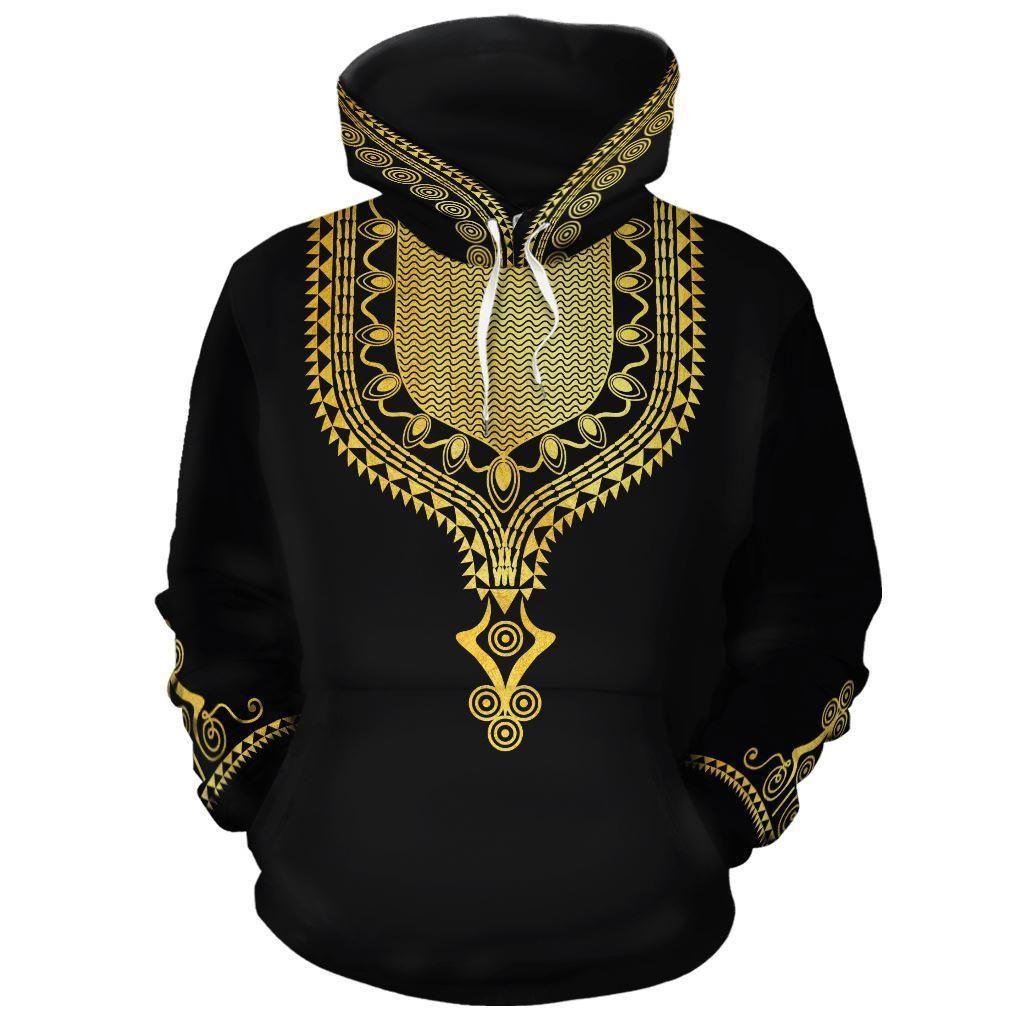 Printed Gold Pattern Dashiki All-over Hoodie