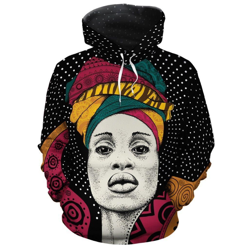 African Woman Portrait All-over Hoodie
