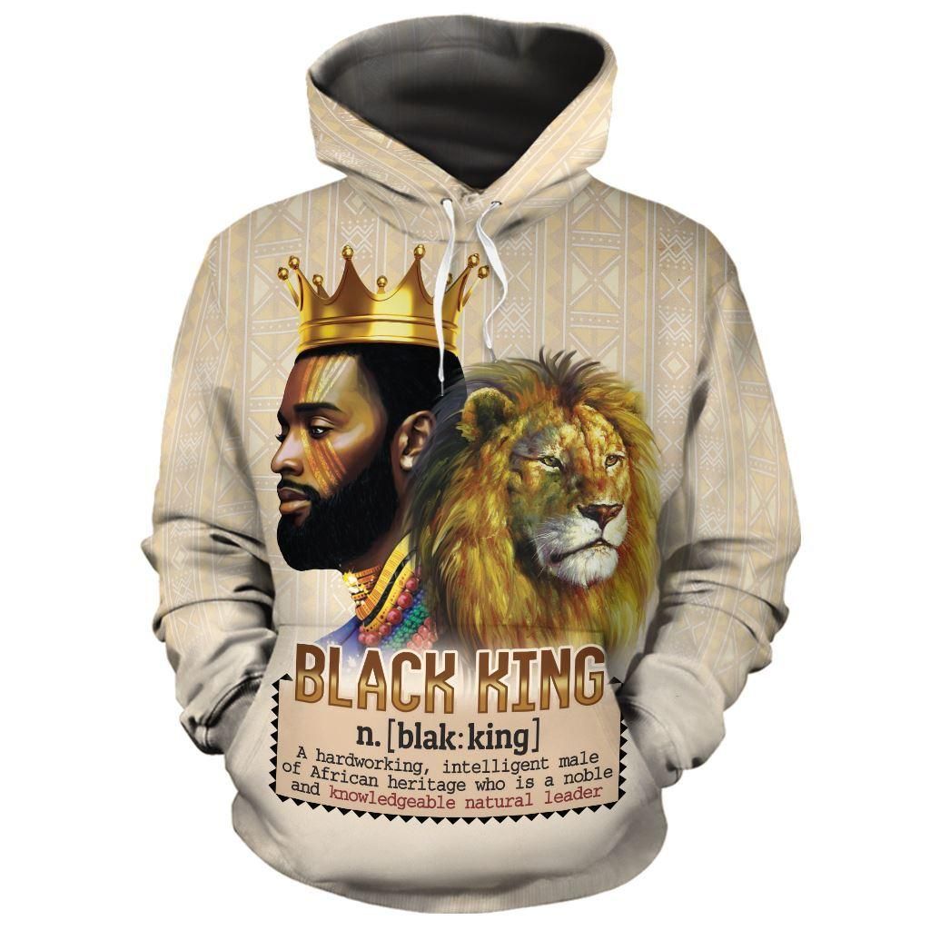 Lion Black King All-Over Hoodie