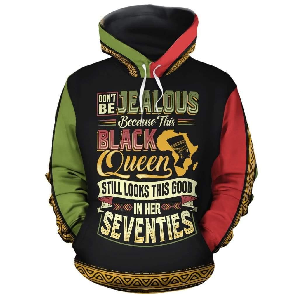 Don't Be Jealous Because This Black Queen Still Looks This Good In Her Seventies All-over Hoodie PAN