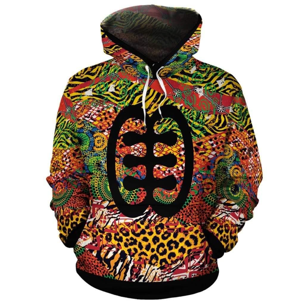 African Fabric And Wild Animal Skins All-over Hoodie
