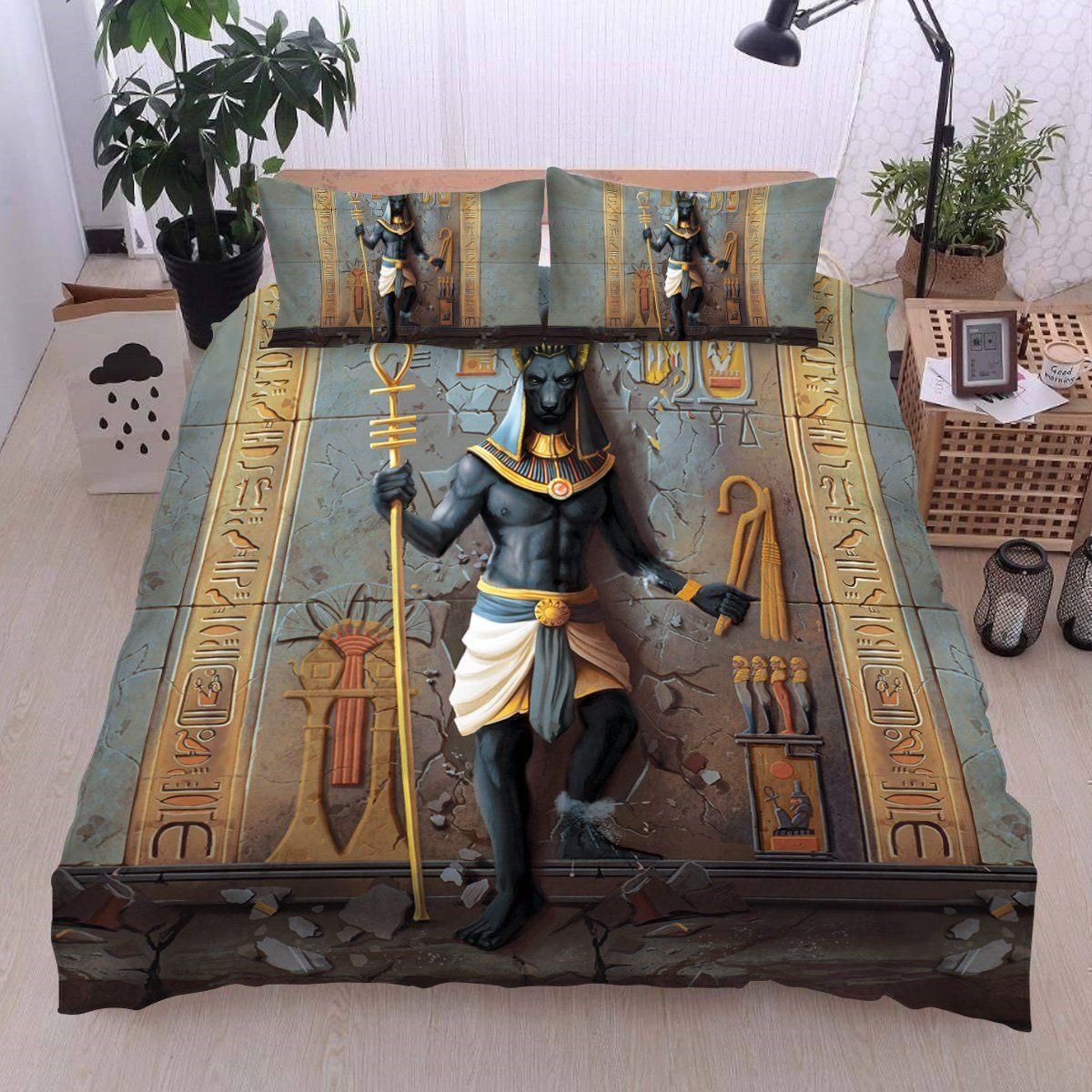 Ancient Egyptian Anubis Bedding Set