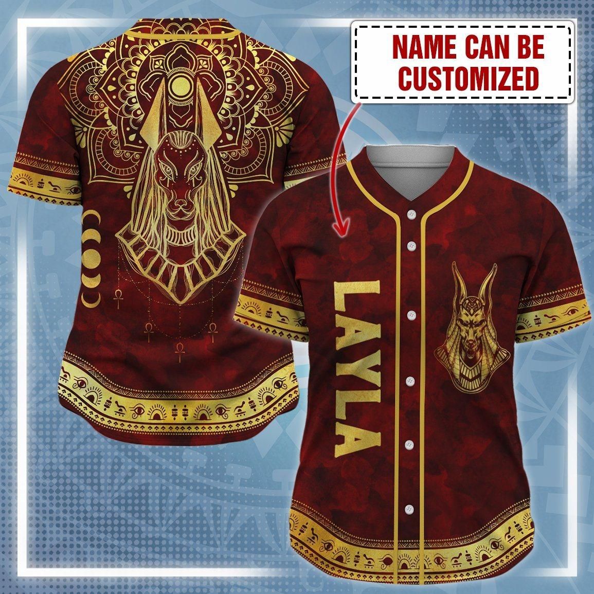 Personalized Anubis In Red Women Jersey Shirt