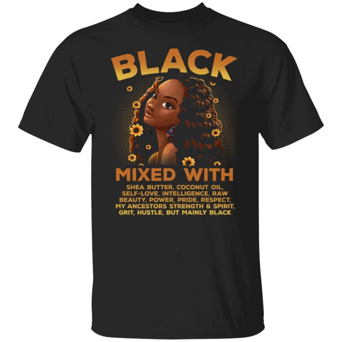 Black Woman Mixed With Black T-Shirt