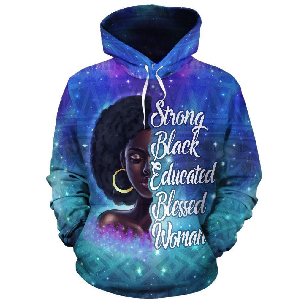 Strong Black Educated Blessed Woman All-over Hoodie