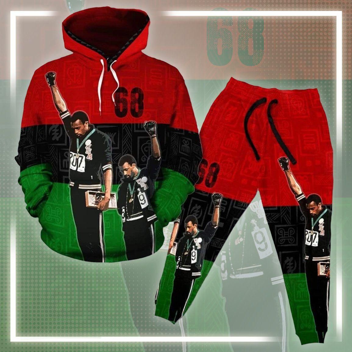 68 Olympics Fleece All-over Hoodie And Joggers Set PAN3DSET0222