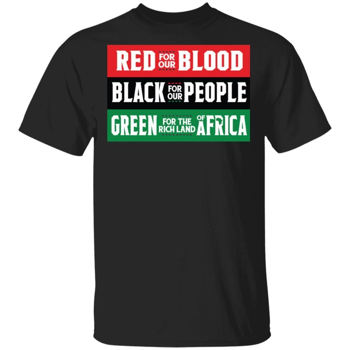 Red Black Green - Blood People Land T-shirt