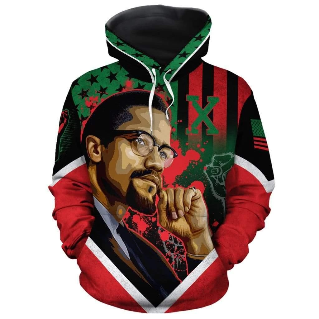 African American Flag Malcolm X All-over Hoodie PAN3HD0163