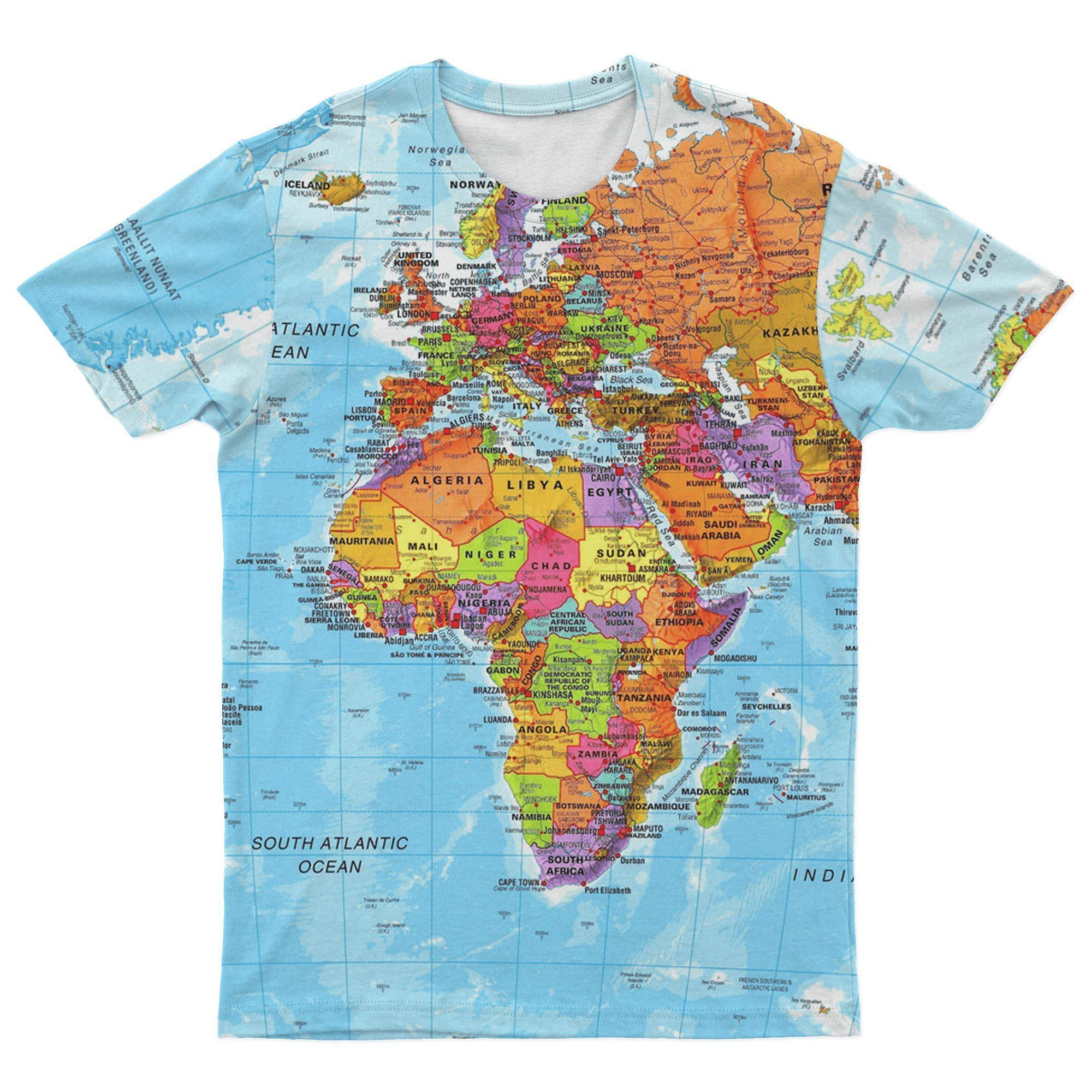 World Map Africa T-shirt