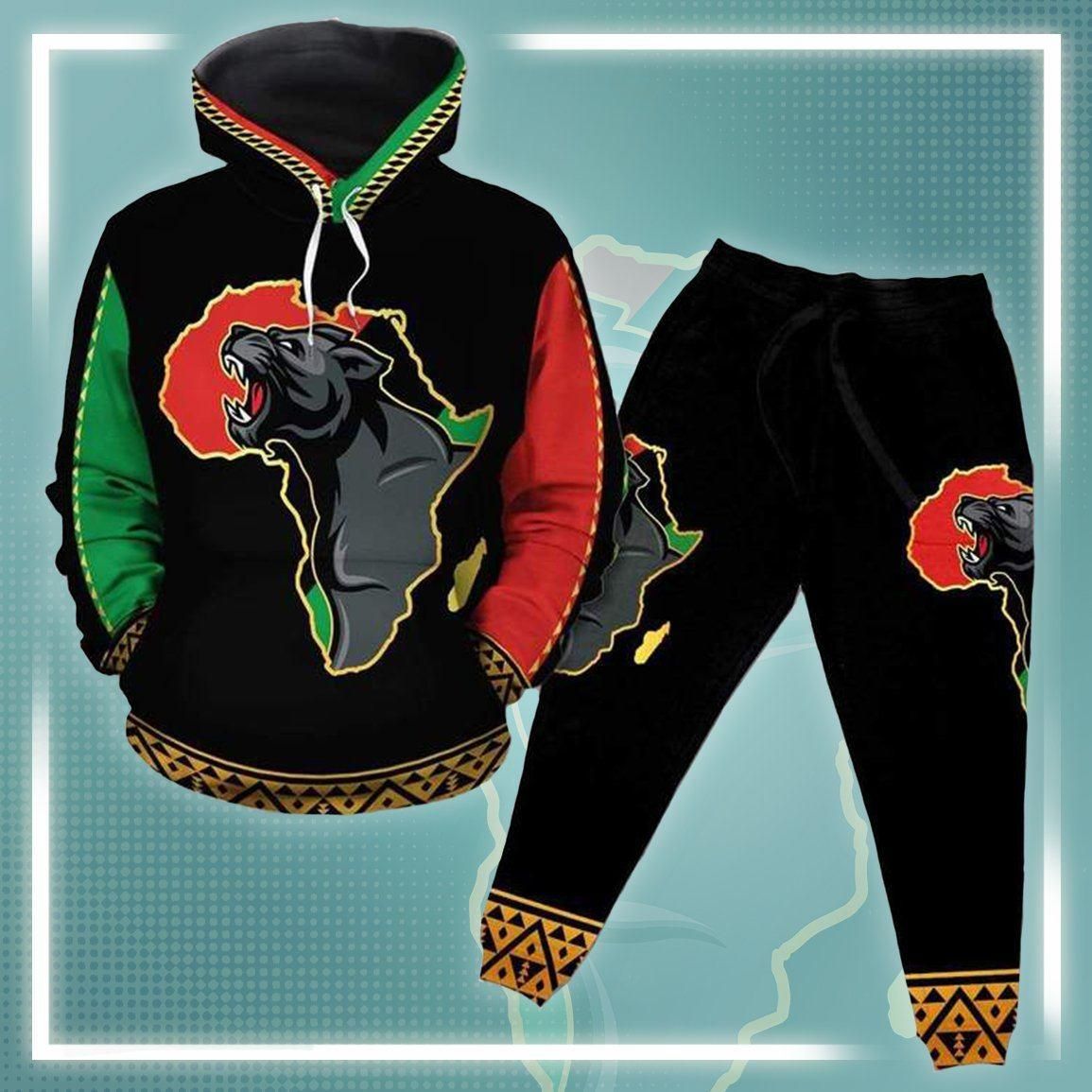 Panther Africa Fleece All-over Hoodie And Joggers Set