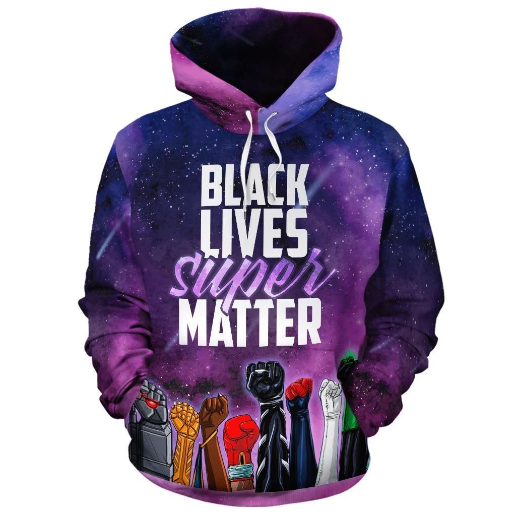 Black Lives Super Matter All-Over Hoodie