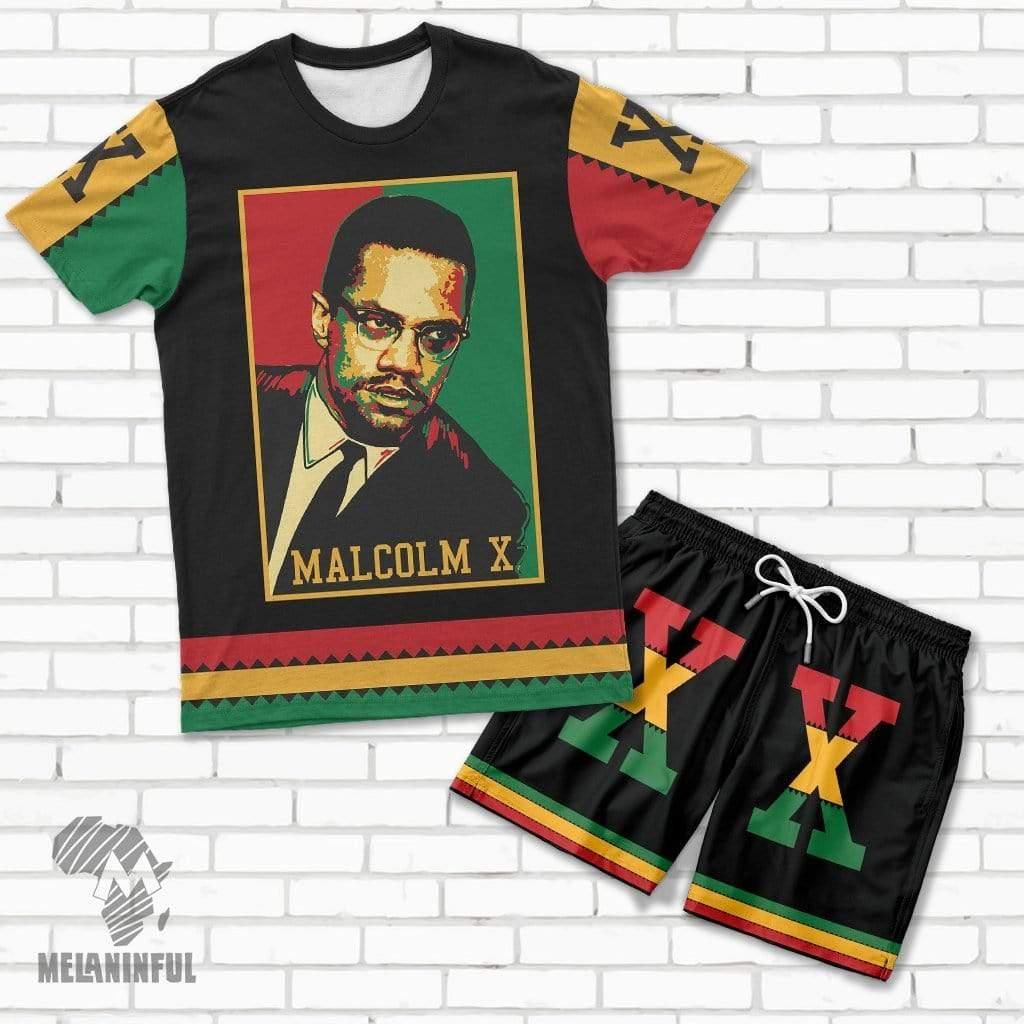 Malcolm X T-Shirt and Shorts Set PAN3DSET0121