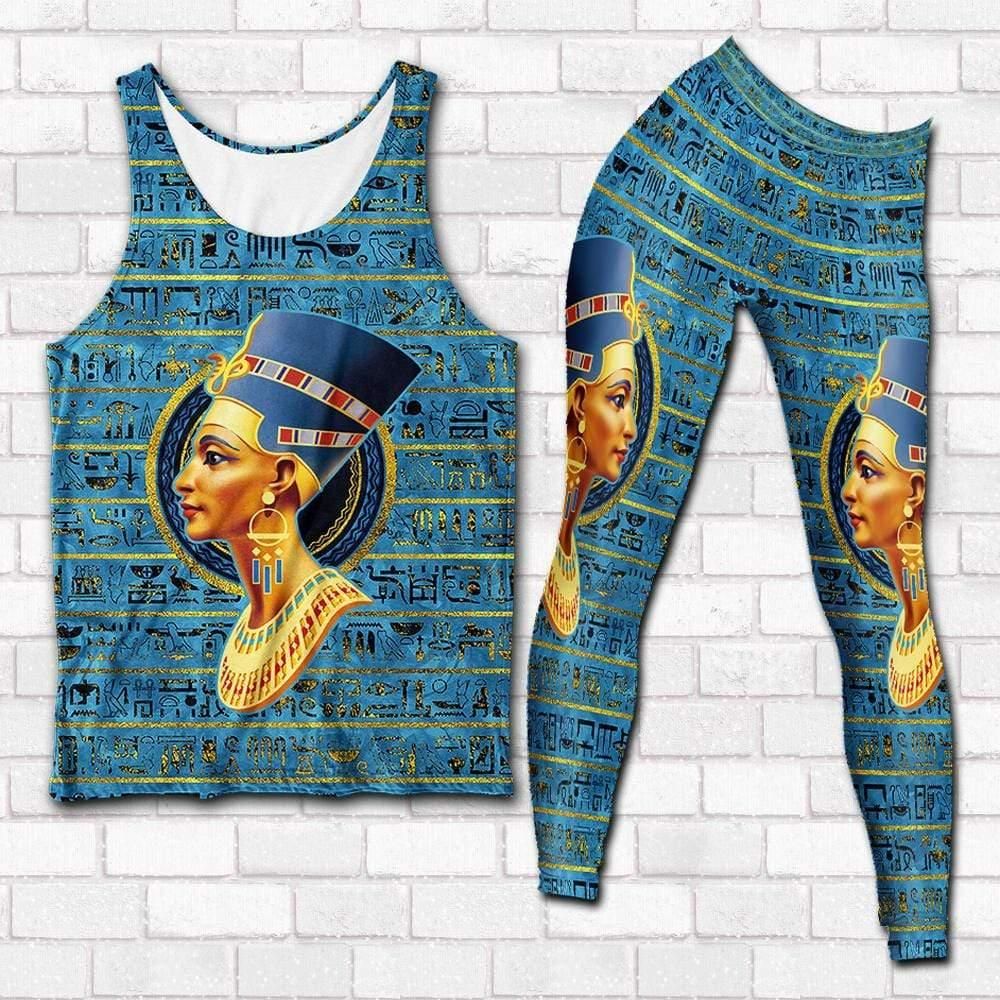 Queen Egypt Tank Top And Leggings Set