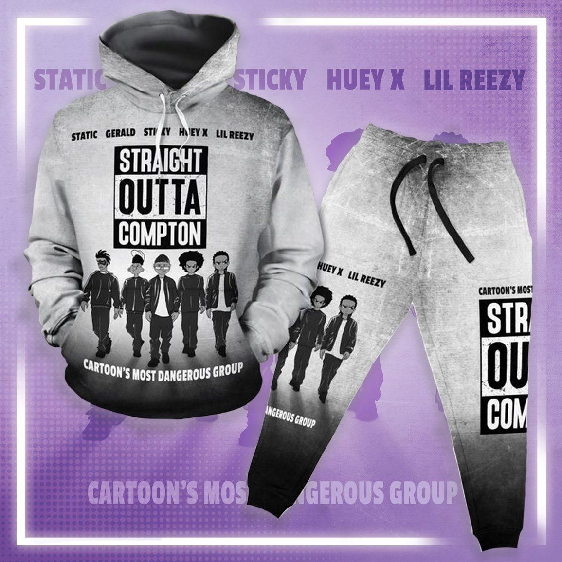 Cartoon's Most Dangerous Group Fleece All-over Hoodie And Joggers Set