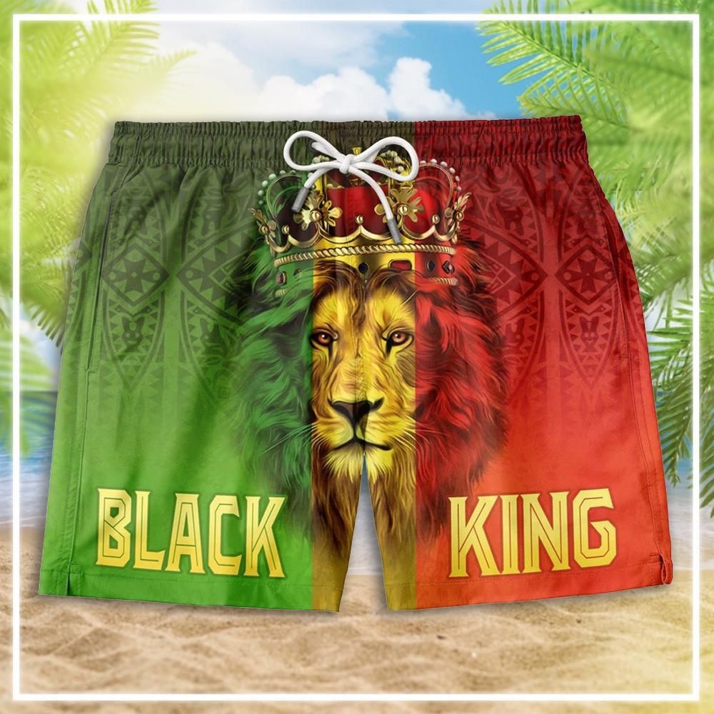 Black King Lion Shorts