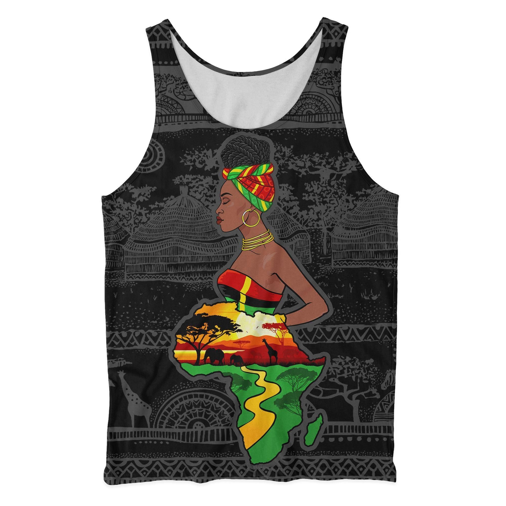 Mother Africa Map Tank Top