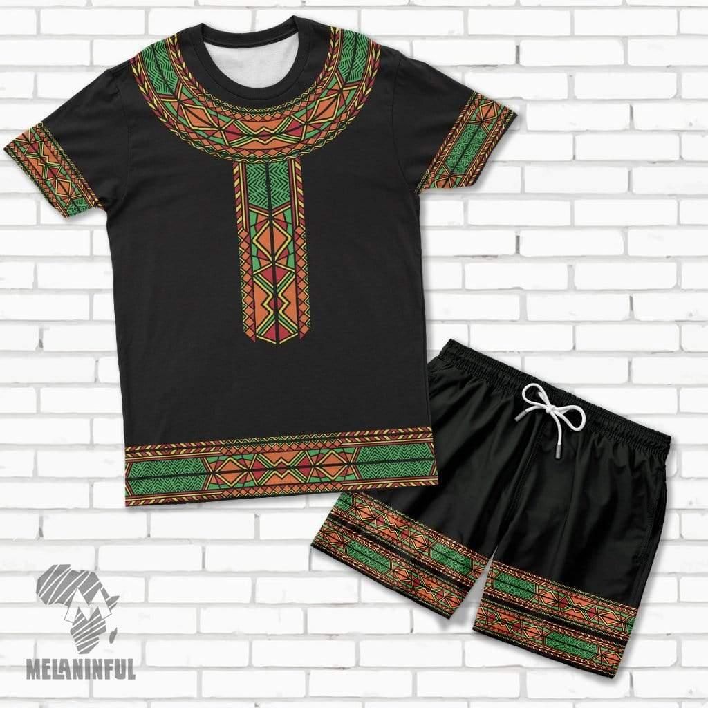 Dashiki 5 T-shirt And Shorts Set
