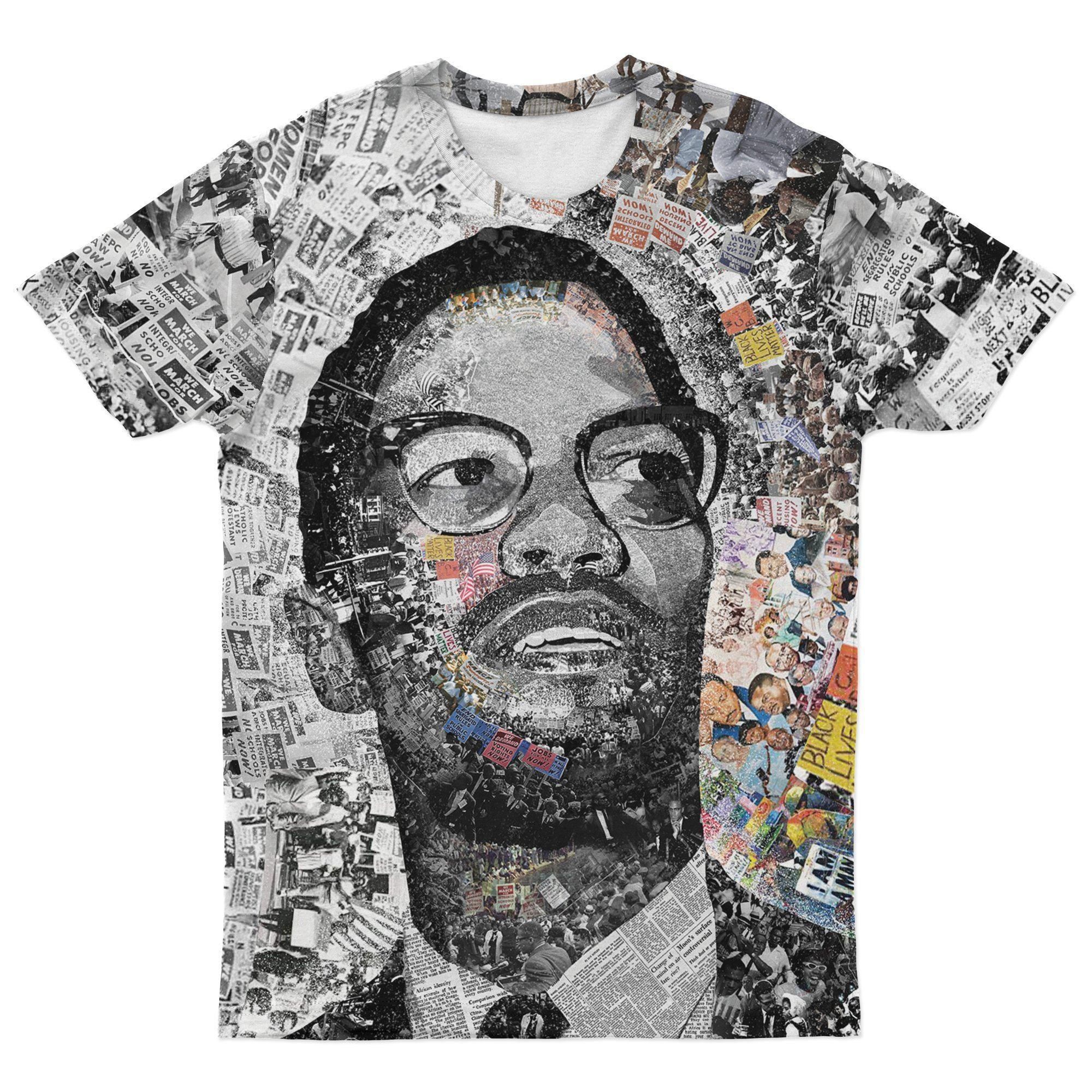 Malcolm X In Pieces T-shirt