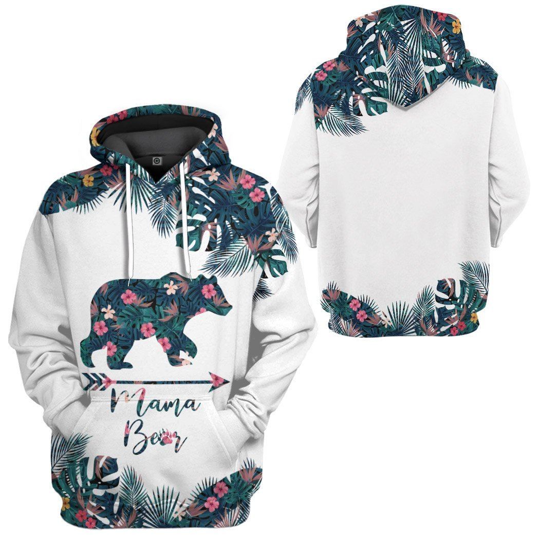 Flower Mama Bear Mother's Day Gift 3D Hoodie