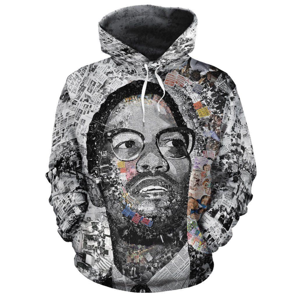 Malcolm X In Pieces All-over Hoodie PAN3HD0156
