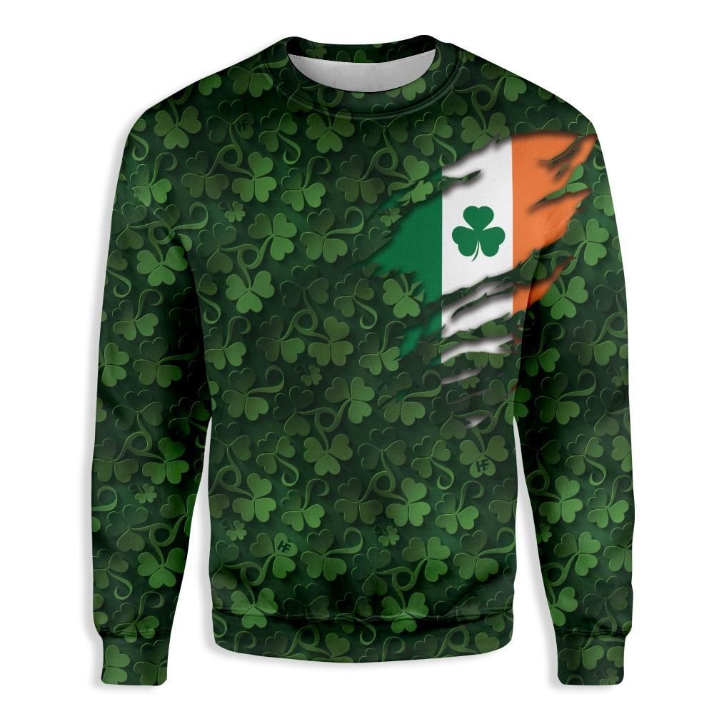 Saint Patrick's Day Shamrock Celtic Cross Harp Irish EZ12 2701 All Over Print Sweatshirt