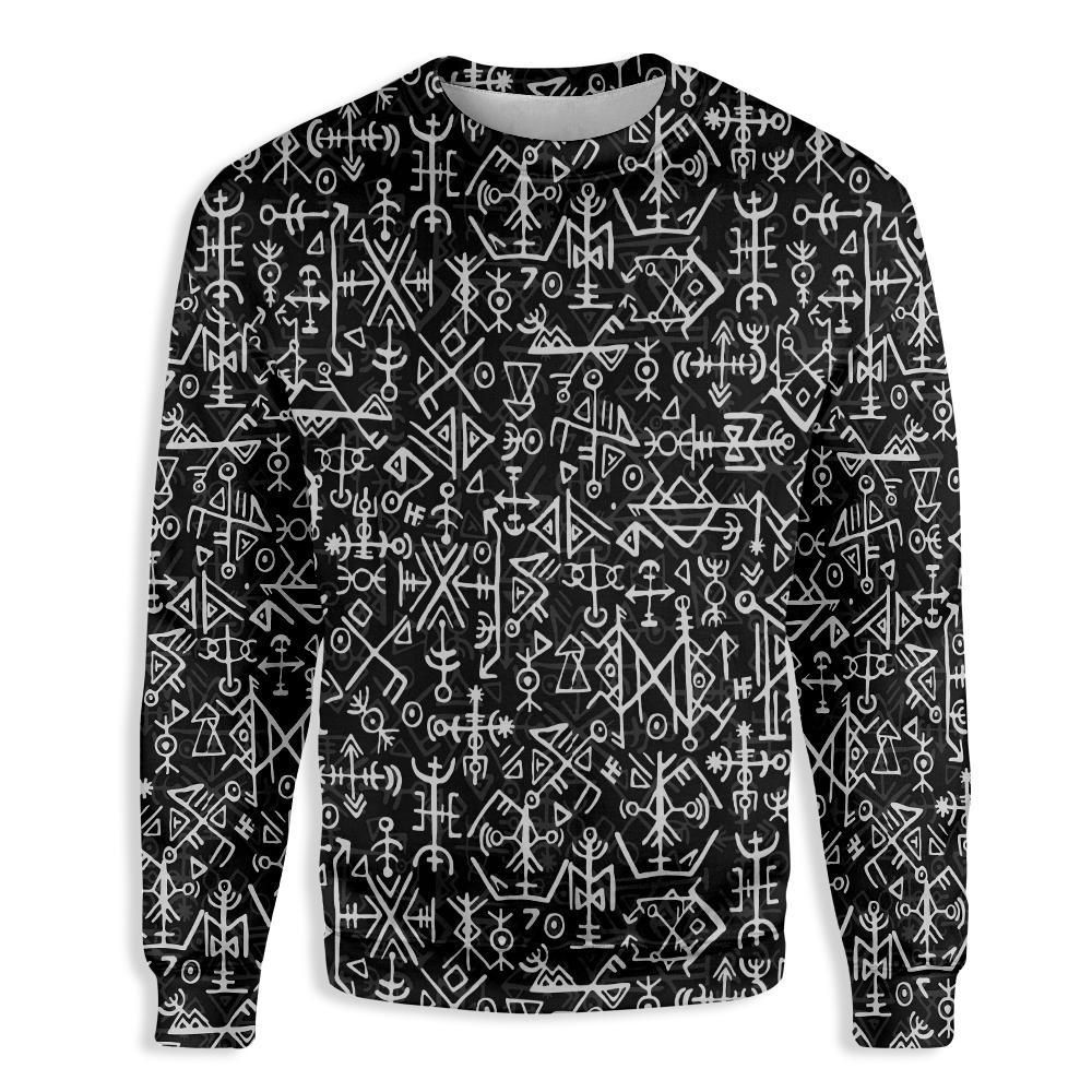 Viking Scandinavian Signs EZ14 3110 All Over Print Sweatshirt