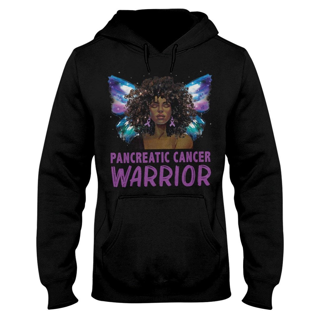 Pancreatic Cancer Warrior Afro Woman EZ22 2710 Hoodie
