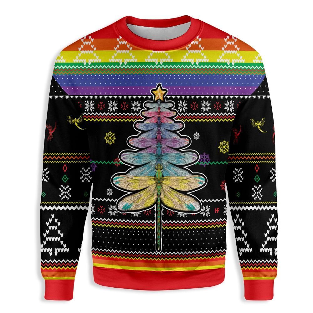 Dragonfly Christmas Tree EZ16 2411 All Over Print Sweatshirt