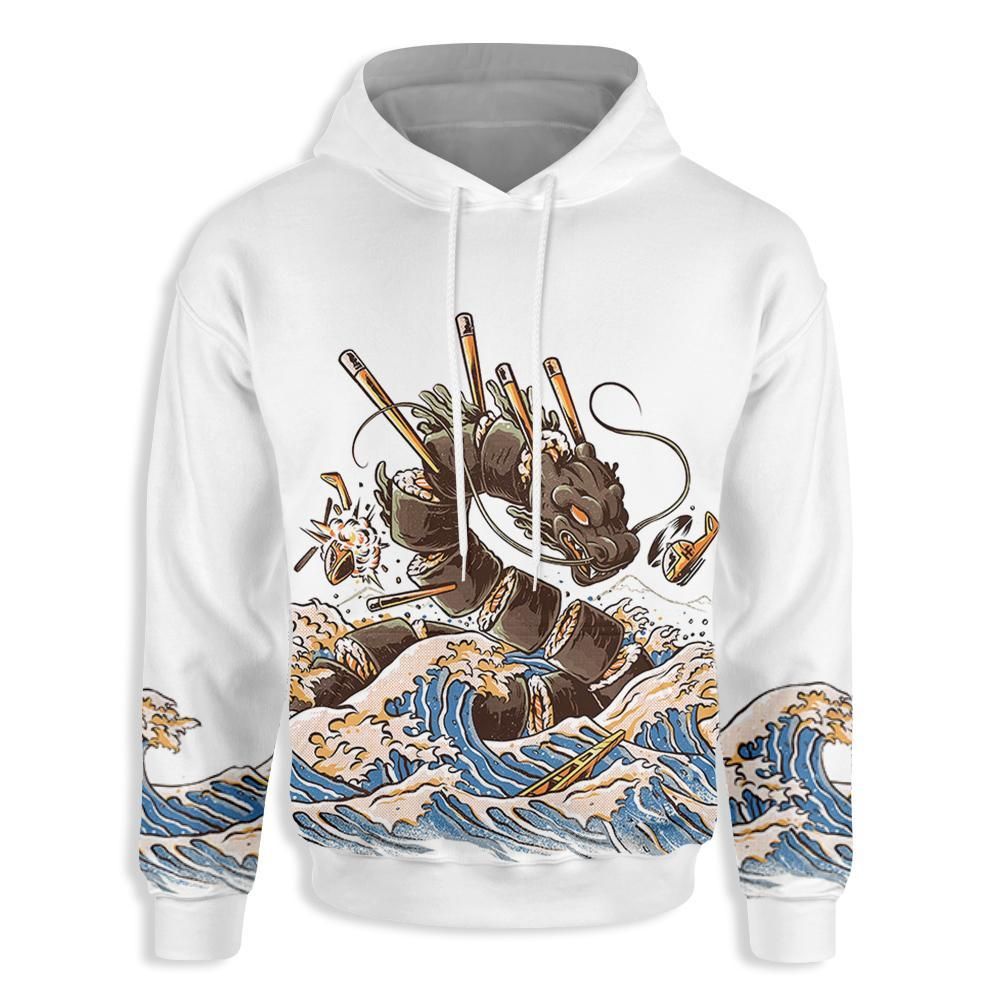 Sushi Japanese Dragon EZ26 2710 All Over Print Hoodie