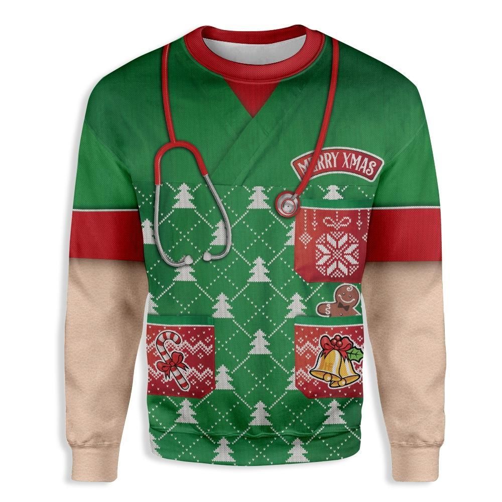 Christmas Nurse Donâ€™t Be Tachy EZ16 2610 All Over Print Sweatshirt