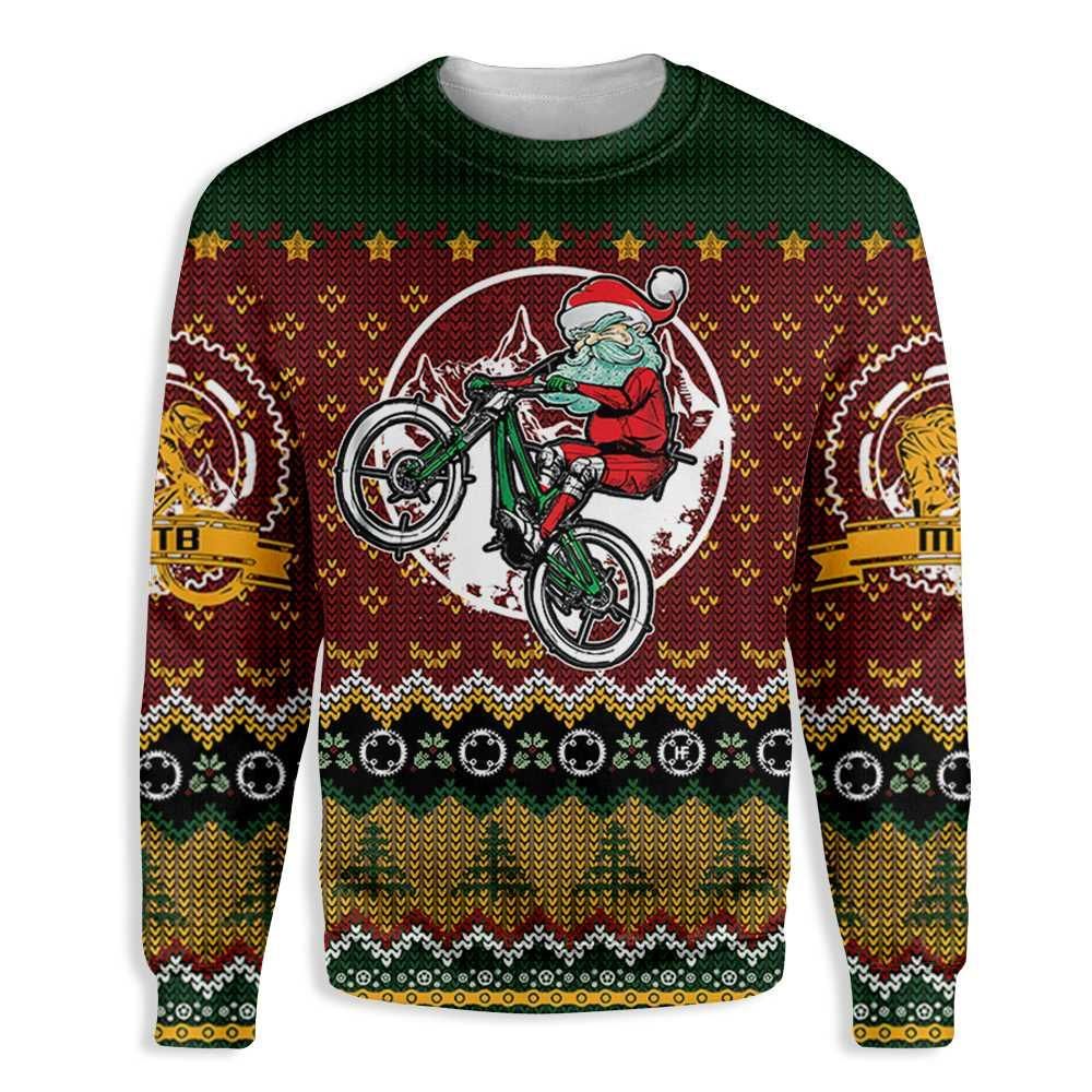 MTB Santa Claus Christmas EZ22 1410 All Over Print Sweatshirt