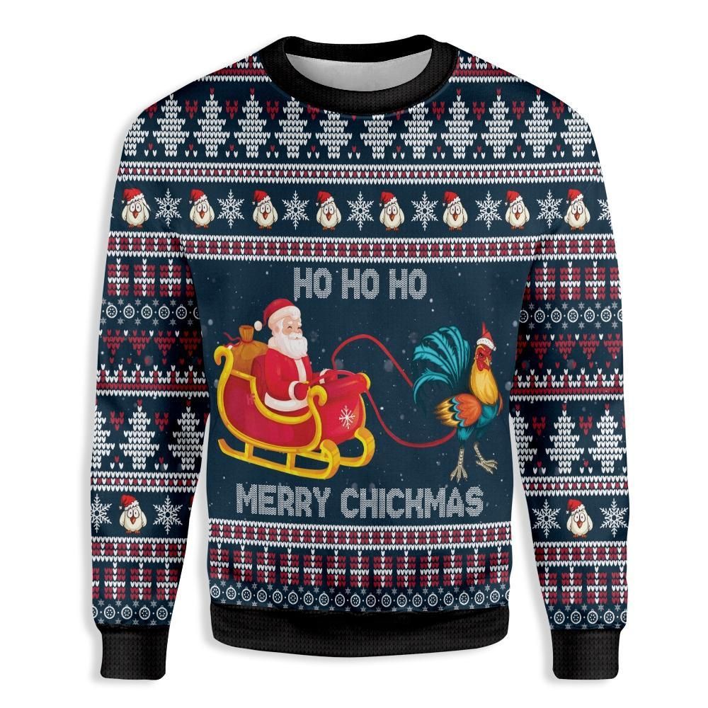 HO HO HO MERY CHICKMAS CHRISTMAS EZ15 2610 All Over Print Sweatshirt