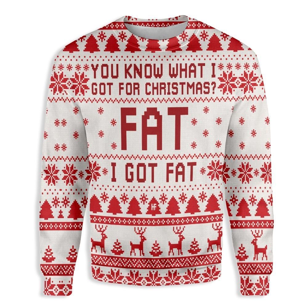 I Got Fat Ugly Christmas EZ20 2410 All Over Print Sweatshirt