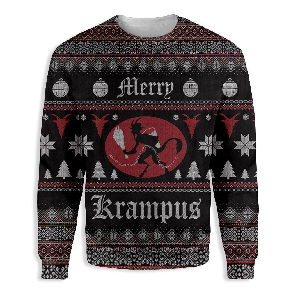 Ugly Christmas Merry Krampus EZ12 0611 All Over Print Sweatshirt PANWS0002