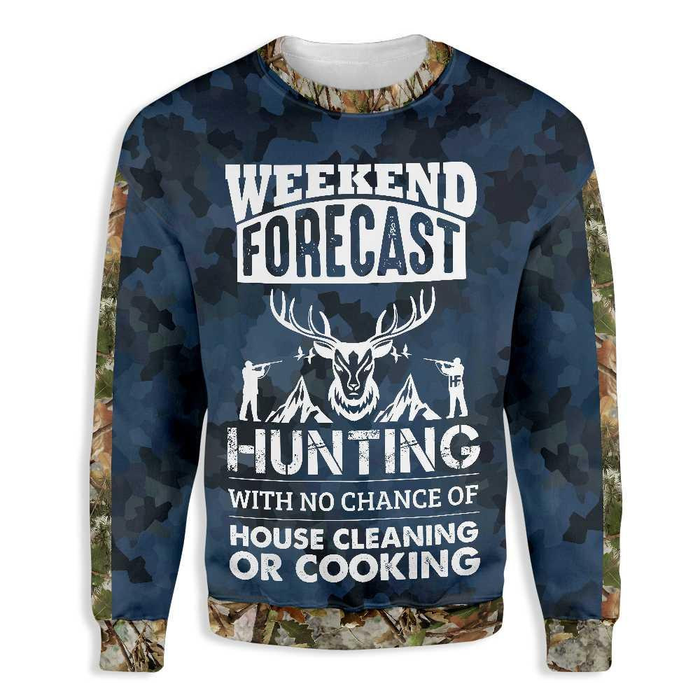 Hunting Weekend Forecast EZ26 1510 All Over Print Sweatshirt