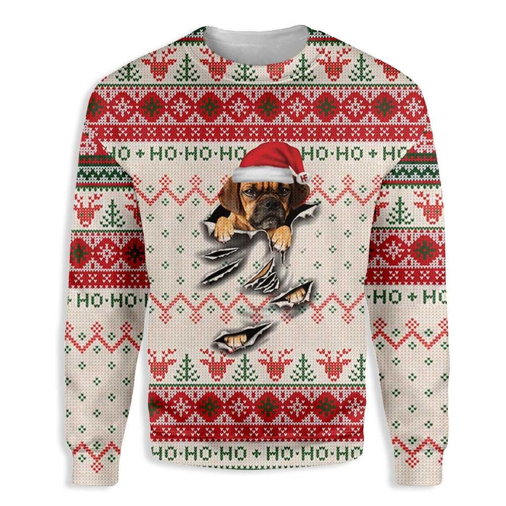 Ugly Christmas Puggle Scratch EZ12 1510 All Over Print Sweatshirt