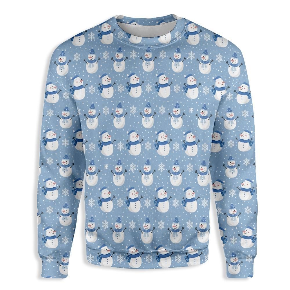 Seamless Cute Snowman Christmas EZ20 2310 All Over Print Sweatshirt