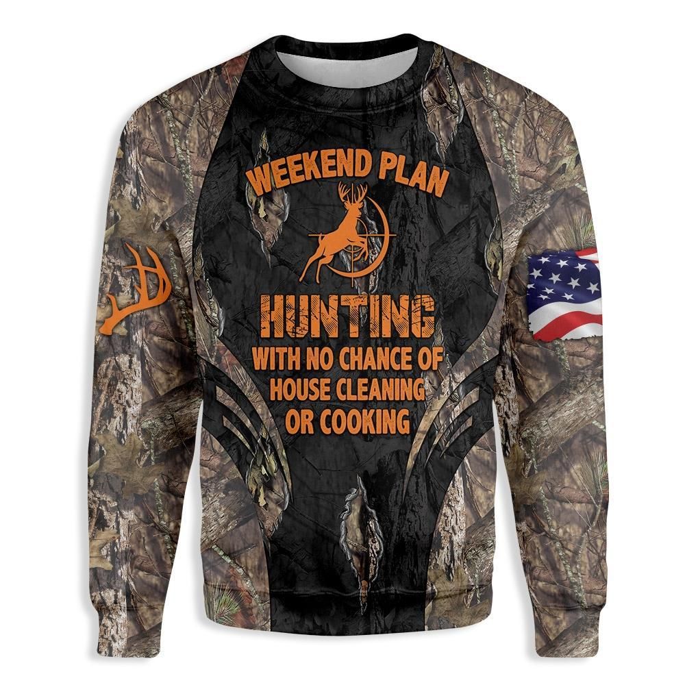 Hunting Weekend Plan EZ26 1410 All Over Print Sweatshirt