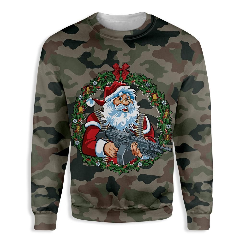 Army Santa Christmas EZ24 1210 All Over Print Sweatshirt