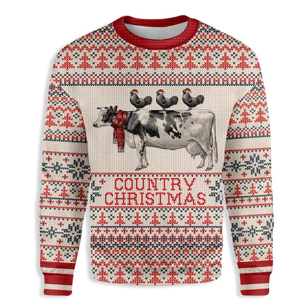 Country Christmas EZ24 1310 All Over Print Sweatshirt