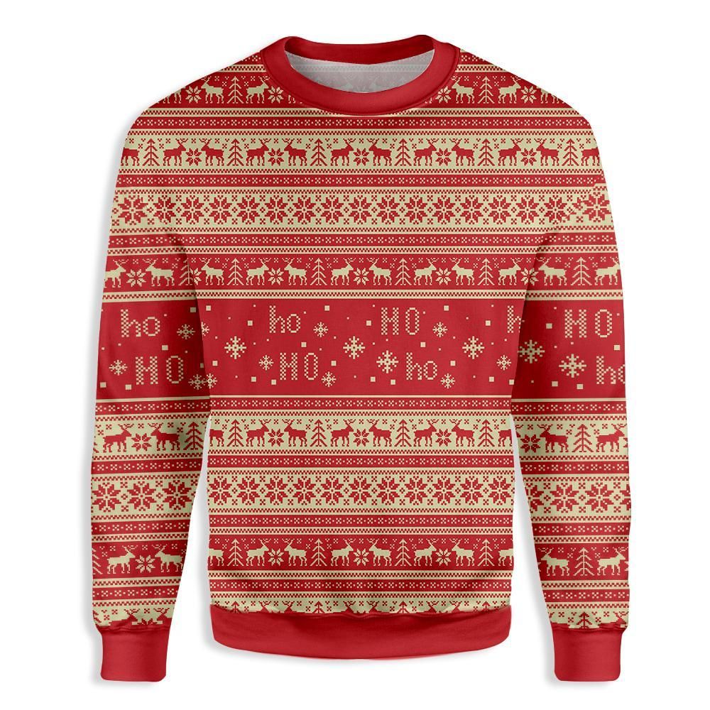 Santa Ho Ho Ho Ugly Christmas EZ20 0810 All Over Print Sweatshirt