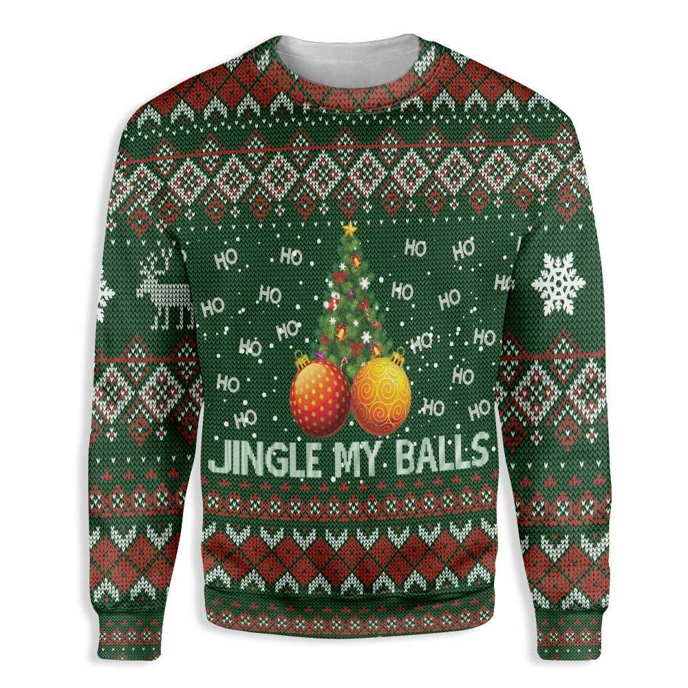 Jingle My Balls Ugly Christmas EZ20 0810 All Over Print Sweatshirt