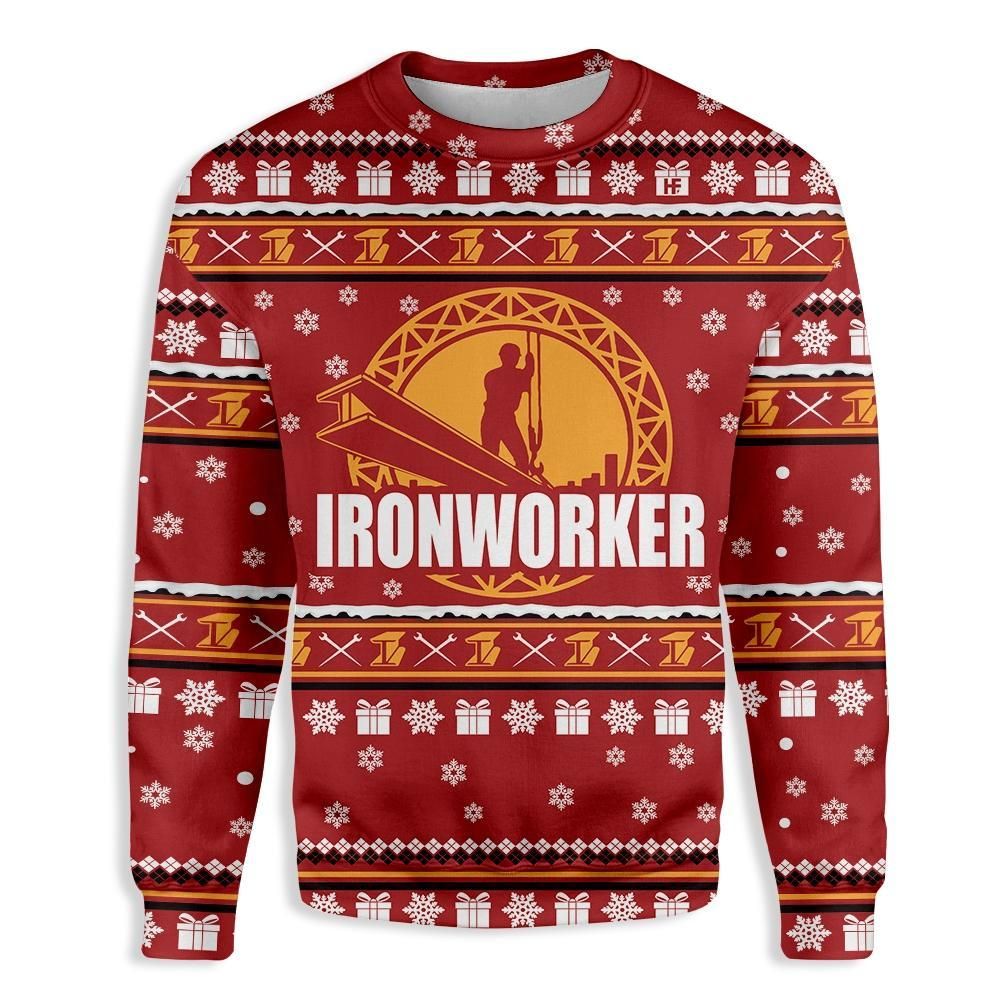 Ironworker Merry Christmas V2 EZ15 0710 All Over Print Sweatshirt