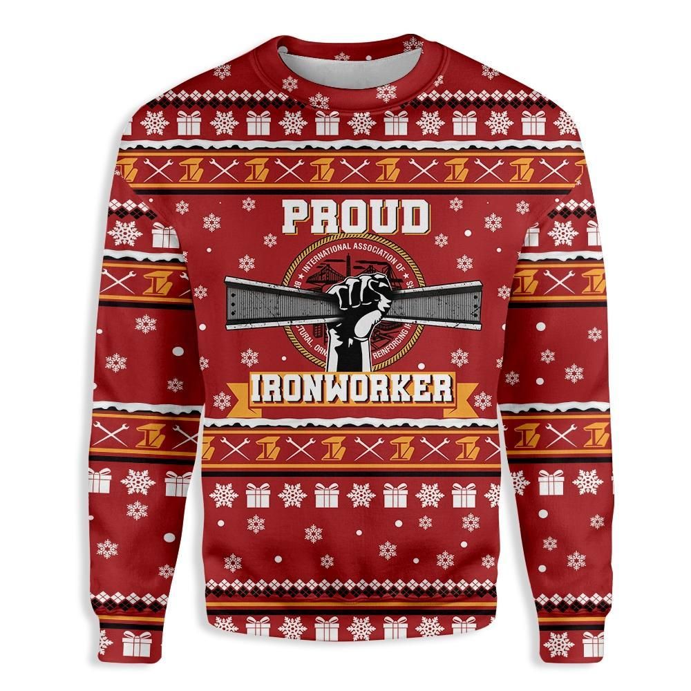 Ironworker Merry Christmas V1 EZ15 0710 All Over Print Sweatshirt