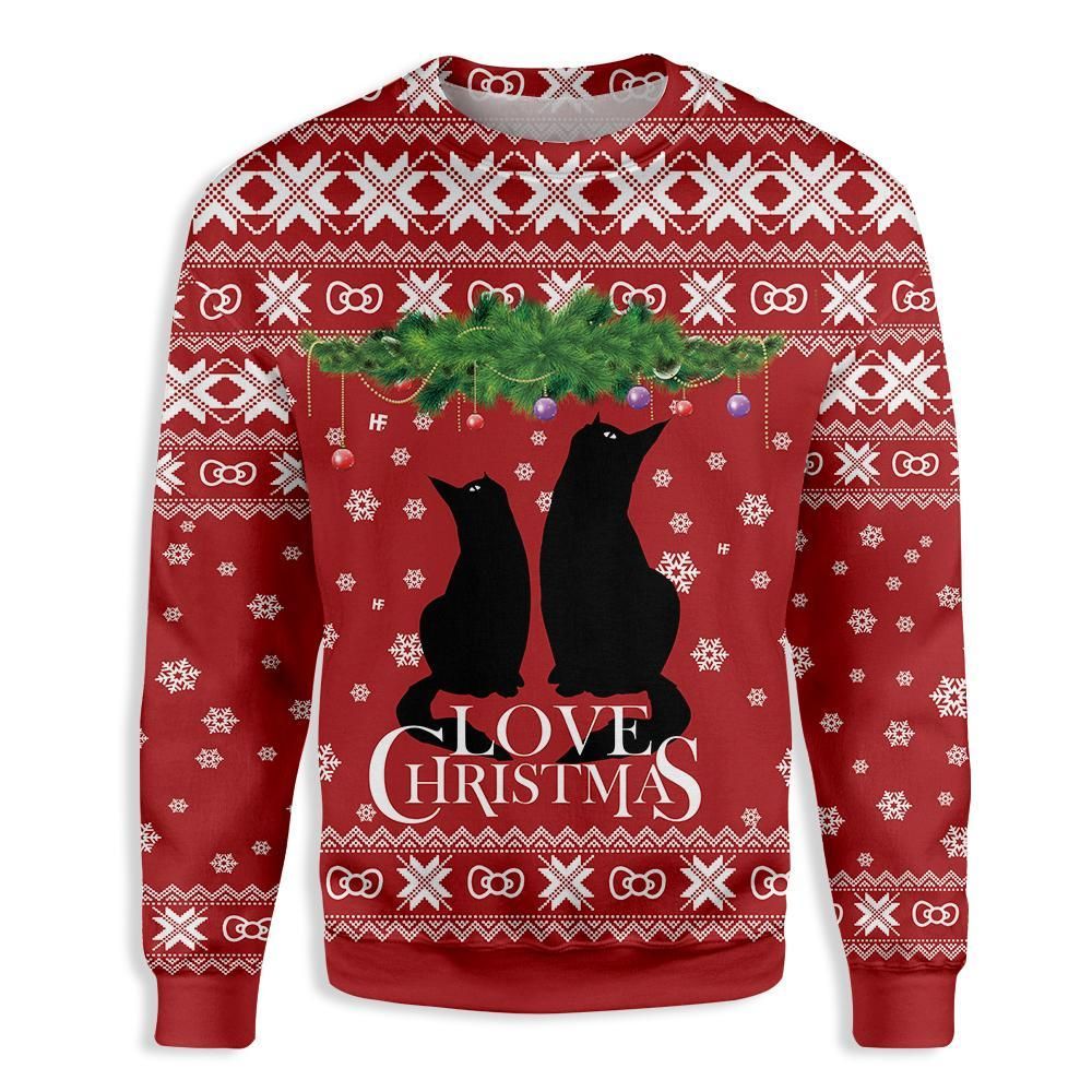 Cat Love Christmas EZ25 0710 All Over Print Sweatshirt
