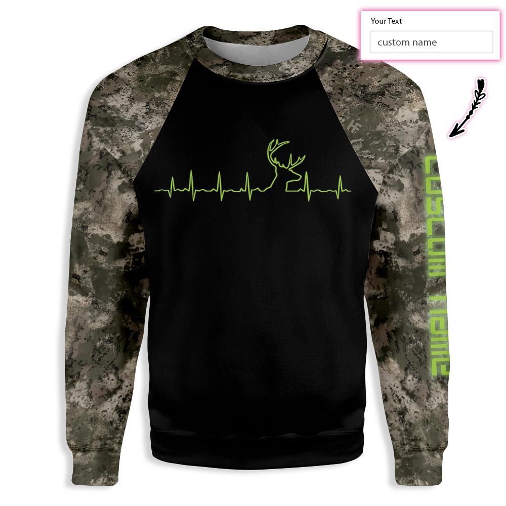 Hunting Heartbeat And Camouflage For EZ26 0710 Custom All Over Print Sweatshirt