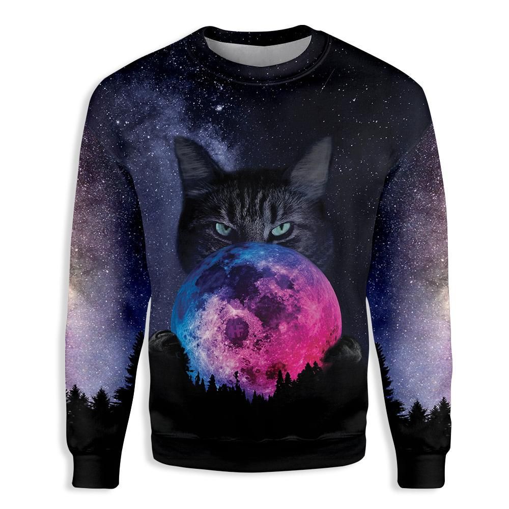 Cat Hold The Earth EZ25 0610 All Over Print Sweatshirt