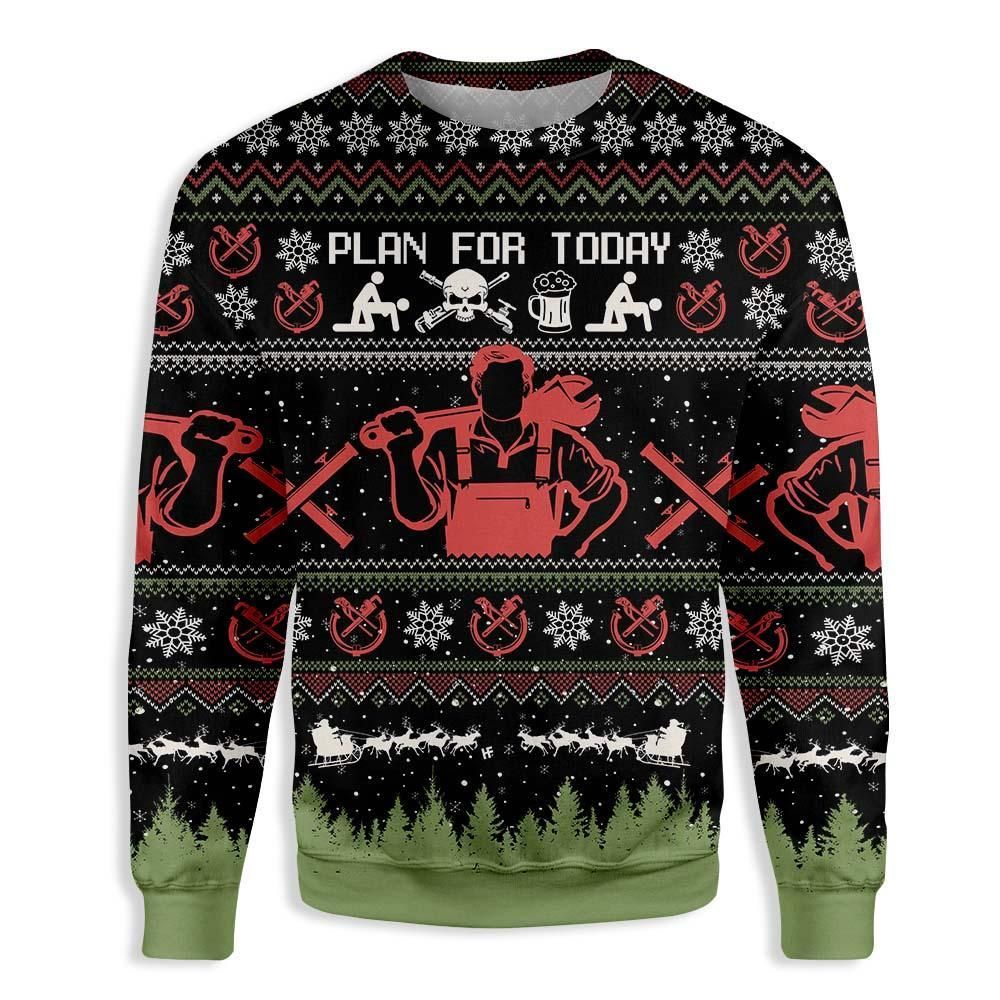 Christian Plumber Christmas EZ16 0210 All Over Print Sweatshirt PAN3SS0028