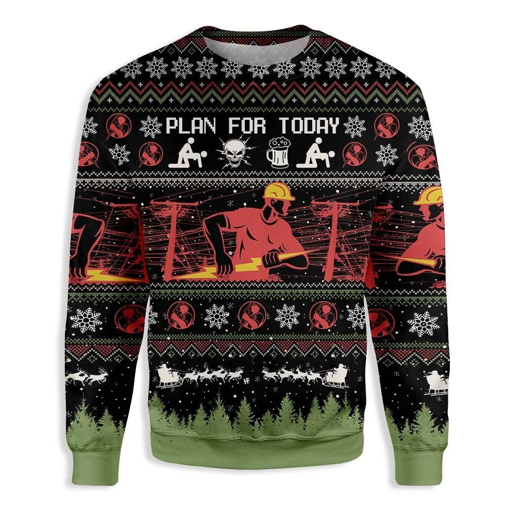 Christian Electrician Christmas EZ16 0210 All Over Print Sweatshirt