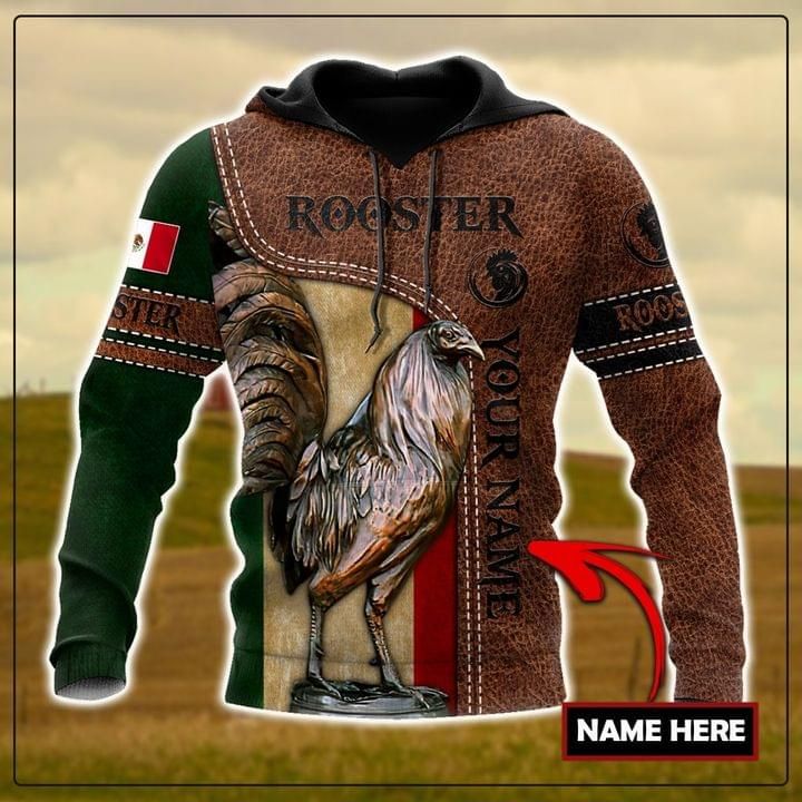 Personalized Rooster Mexican 3D Hoodie